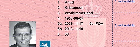 Forside af velfærds-kørekortet til borgmester Knud Kristensen